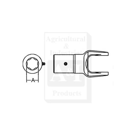 A & I Products Implement Slip Yoke 6.5" x2.5" x2.5" A-D128114